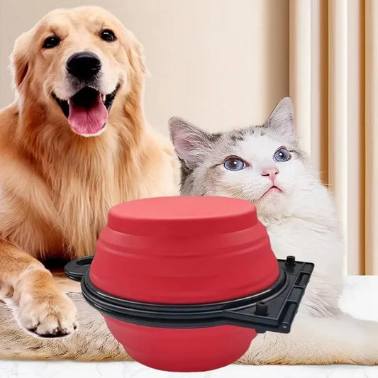 Foldable 2-in-1 Dual Bowl for Travel Dogs and Cats