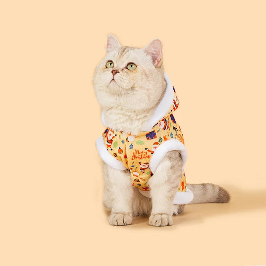 Cozy Cartoon Christmas Pet Clothes for Cats and Dogs