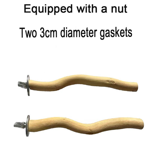 Natural Wood Bird Perch Swing for Parrots and Small Birds