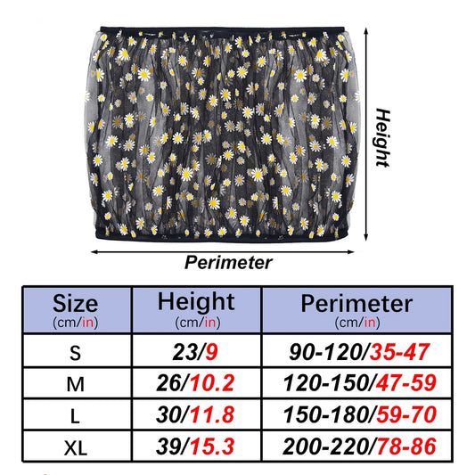 Bird Cage Net Cover for Seed & Feather Protection