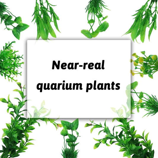 10pcs Artificial Green Plants for Fish Tanks and Aquariums