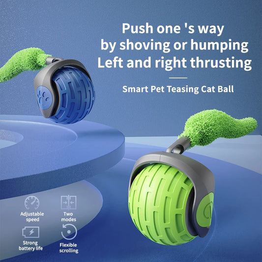Interactive Smart Rolling Cat Toy - USB Rechargeable Ball