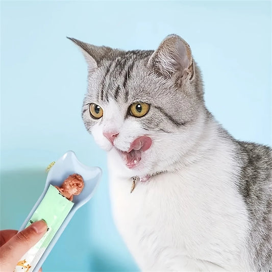 Cat Strip Feeder Spoon for Lickable Wet Treats