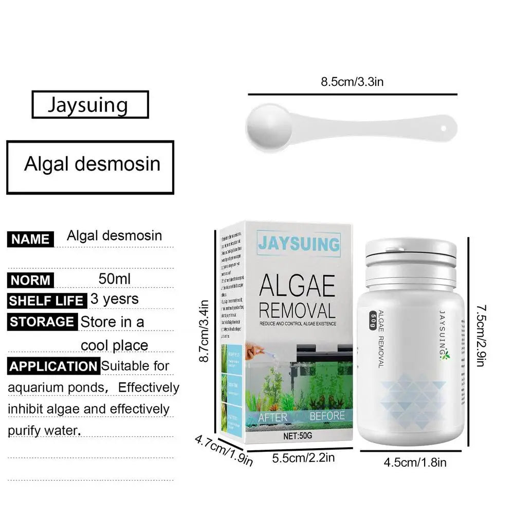 Algae Removal Powder for Aquariums and Ponds - 50g