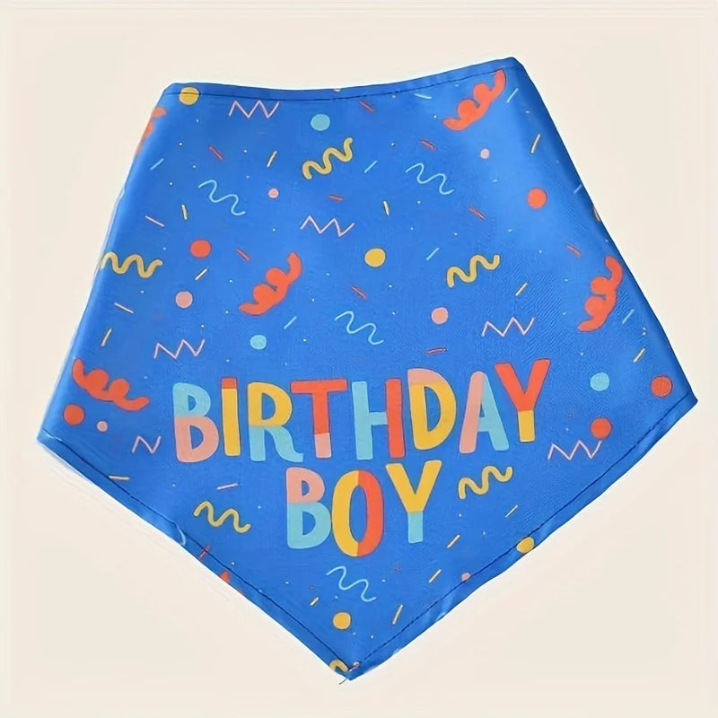 Dog Birthday Triangle Bibs and Scarf Accessories Set
