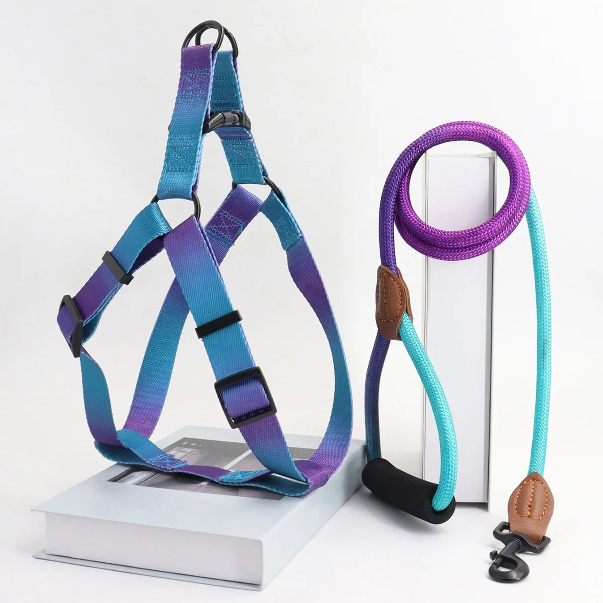 Colorful Pet Harness and Leash Set for Indoor and Outdoor Use
