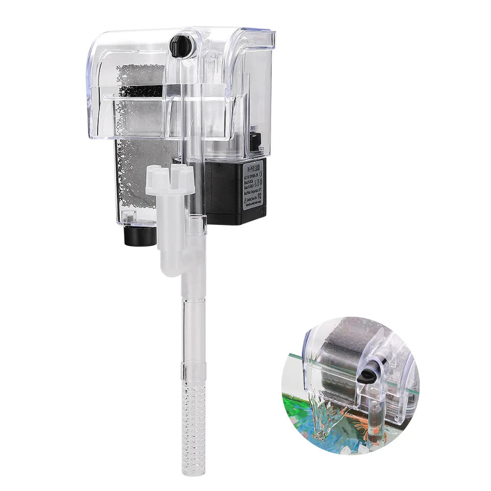 3.5W External Hang-On Aquarium Filter with Oxygen Pump