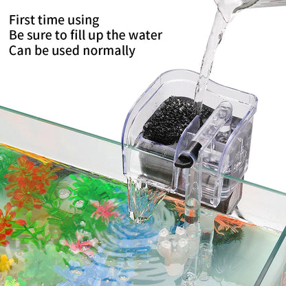 3.5W External Hang-On Aquarium Filter with Oxygen Pump