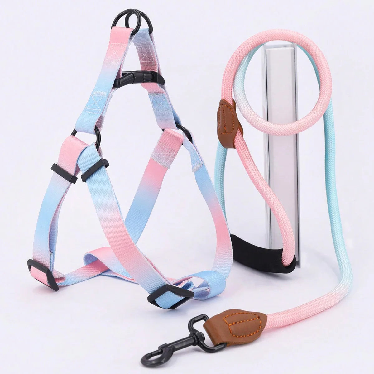 Colorful Pet Harness and Leash Set for Indoor and Outdoor Use