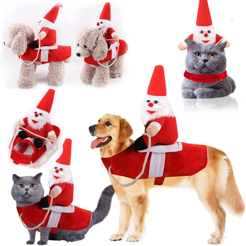 Christmas Pet Riding Dress for Small & Large Dogs