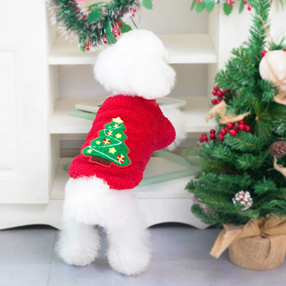 Santa Hoodie for Small Dogs - Winter Coat Costume Apparel