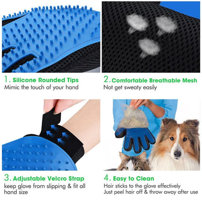 Silicone Cat and Dog Grooming Massage Brush Glove