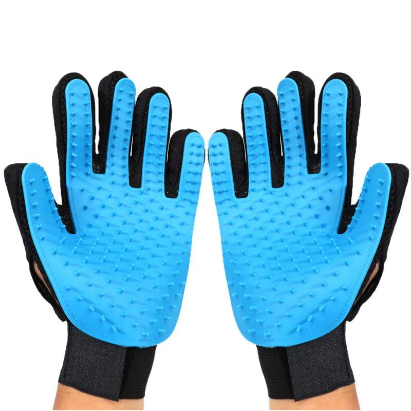 Silicone Cat and Dog Grooming Massage Brush Glove