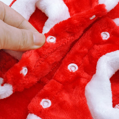 Santa Hoodie for Small Dogs - Winter Coat Costume Apparel