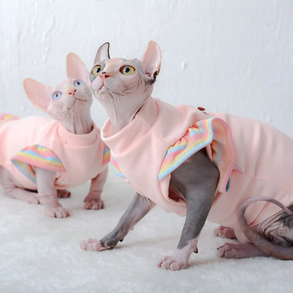 Cozy Cotton Hoodies for Hairless Cats and Kittens