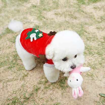 Santa Hoodie for Small Dogs - Winter Coat Costume Apparel