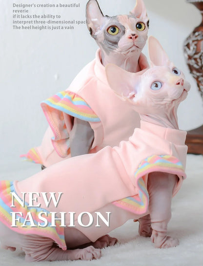 Cozy Cotton Hoodies for Hairless Cats and Kittens
