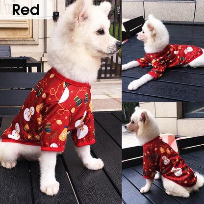 Santa Hoodie for Small Dogs - Winter Coat Costume Apparel
