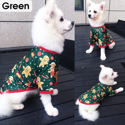 Santa Hoodie for Small Dogs - Winter Coat Costume Apparel