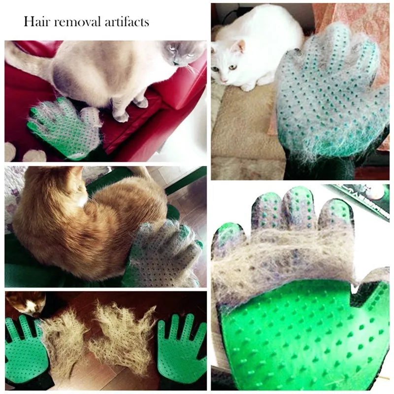 Silicone Cat and Dog Grooming Massage Brush Glove