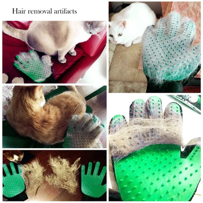 Silicone Cat and Dog Grooming Massage Brush Glove