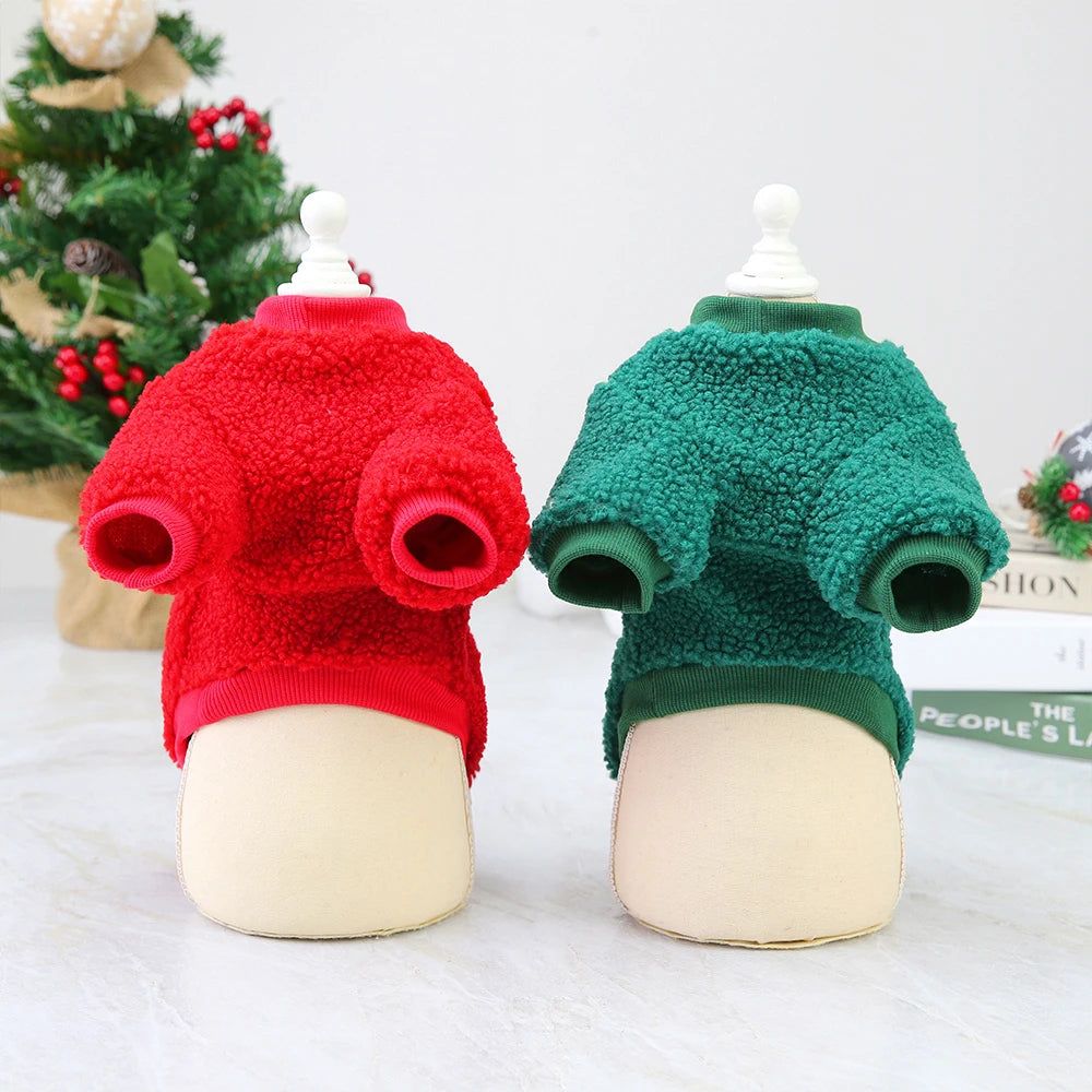Santa Hoodie for Small Dogs - Winter Coat Costume Apparel