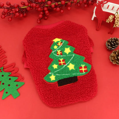 Santa Hoodie for Small Dogs - Winter Coat Costume Apparel