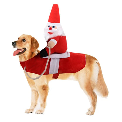 Christmas Pet Riding Dress for Small & Large Dogs