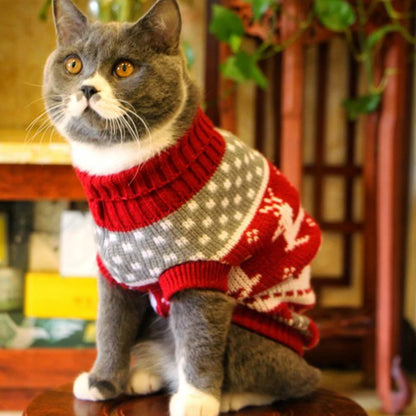 Winter Warm Cat Sweater Pullover for Sphynx and Pets
