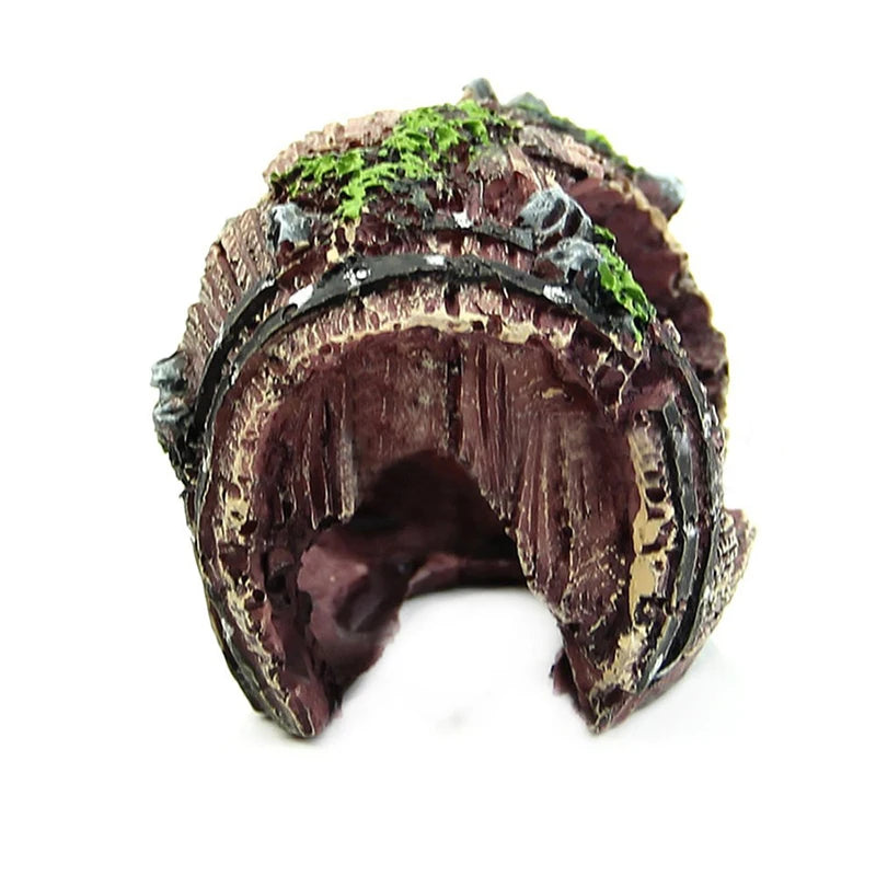 Artificial Barrel Cave Aquarium Decoration for Fish Tanks
