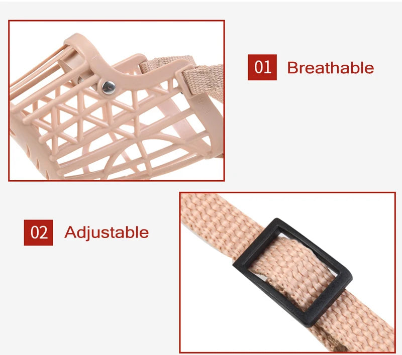 Adjustable Breathable Dog Muzzle for Small to Large Breeds