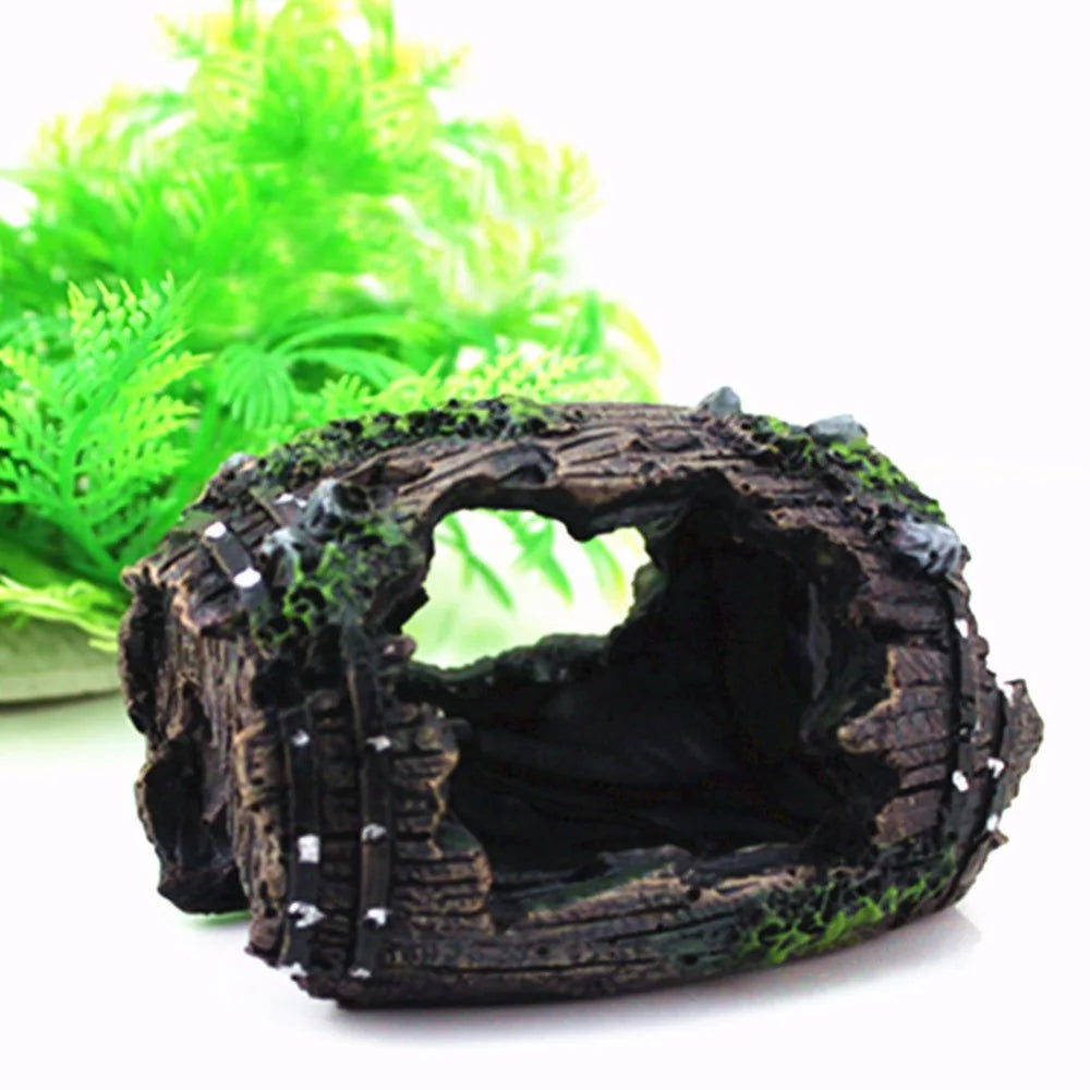 Artificial Barrel Cave Aquarium Decoration for Fish Tanks