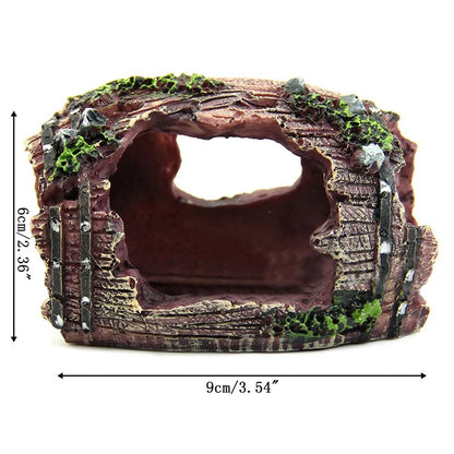 Artificial Barrel Cave Aquarium Decoration for Fish Tanks
