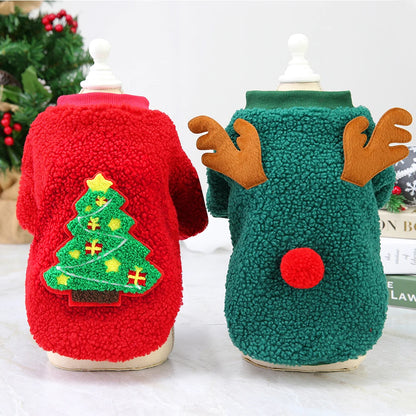 Santa Hoodie for Small Dogs - Winter Coat Costume Apparel