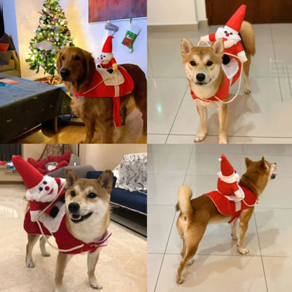 Christmas Pet Riding Dress for Small & Large Dogs
