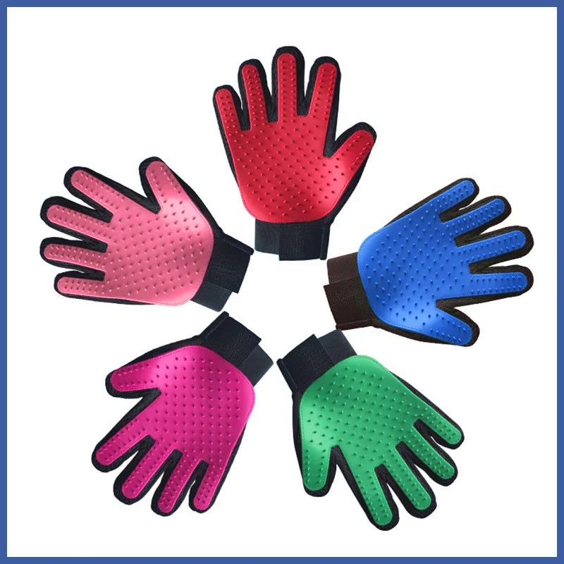 Silicone Cat and Dog Grooming Massage Brush Glove