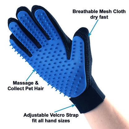 Silicone Cat and Dog Grooming Massage Brush Glove
