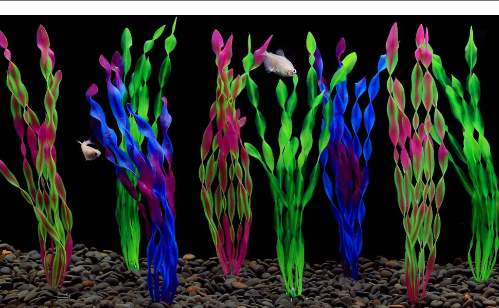 Artificial Aquarium Plants - 5/10pcs Decorative Seaweed Set