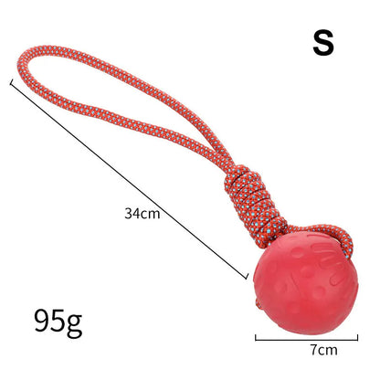 Bite-Resistant Rubber Dog Ball Toy for Puppies and Dogs