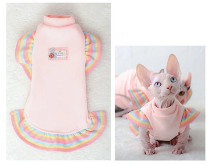 Cozy Cotton Hoodies for Hairless Cats and Kittens