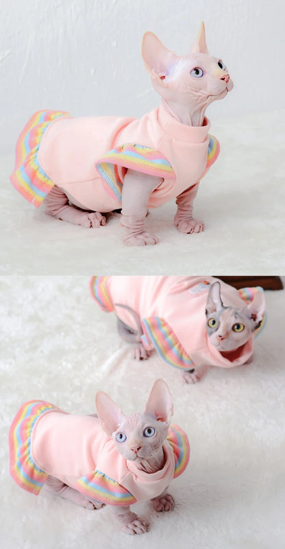 Cozy Cotton Hoodies for Hairless Cats and Kittens