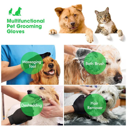 Silicone Cat and Dog Grooming Massage Brush Glove