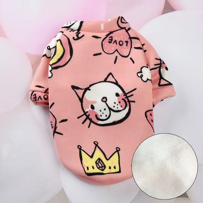 Warm Hoodie Sweater Costume for Cats and Small Dogs