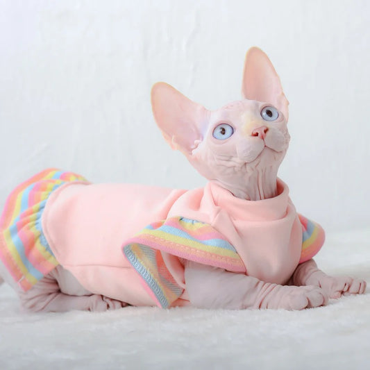 Cozy Cotton Hoodies for Hairless Cats and Kittens