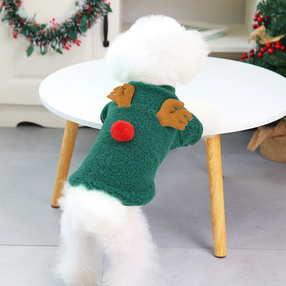 Santa Hoodie for Small Dogs - Winter Coat Costume Apparel