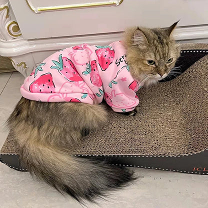 Warm Hoodie Sweater Costume for Cats and Small Dogs