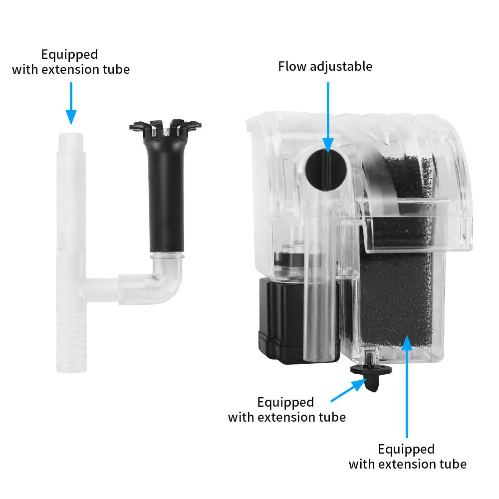 3.5W External Hang-On Aquarium Filter with Oxygen Pump