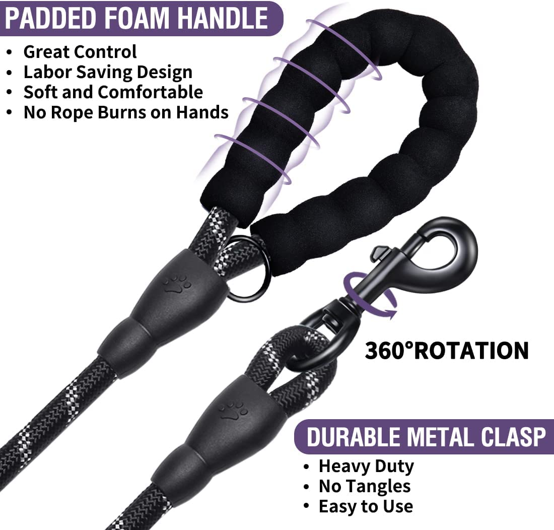Reflective Dog Leash for All Sizes - Durable & Safe
