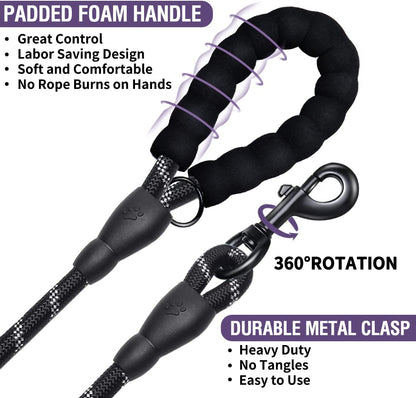 Reflective Dog Leash for All Sizes - Durable & Safe