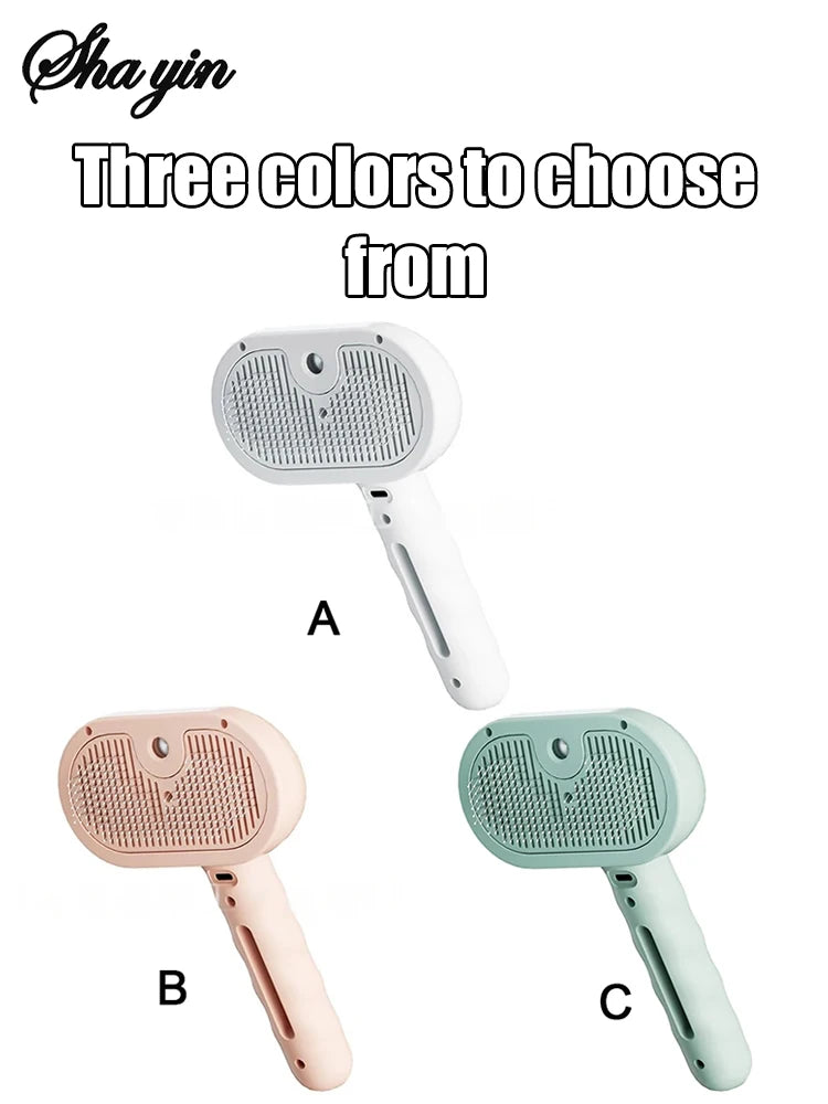 Steam Spray Grooming Brush for Dogs